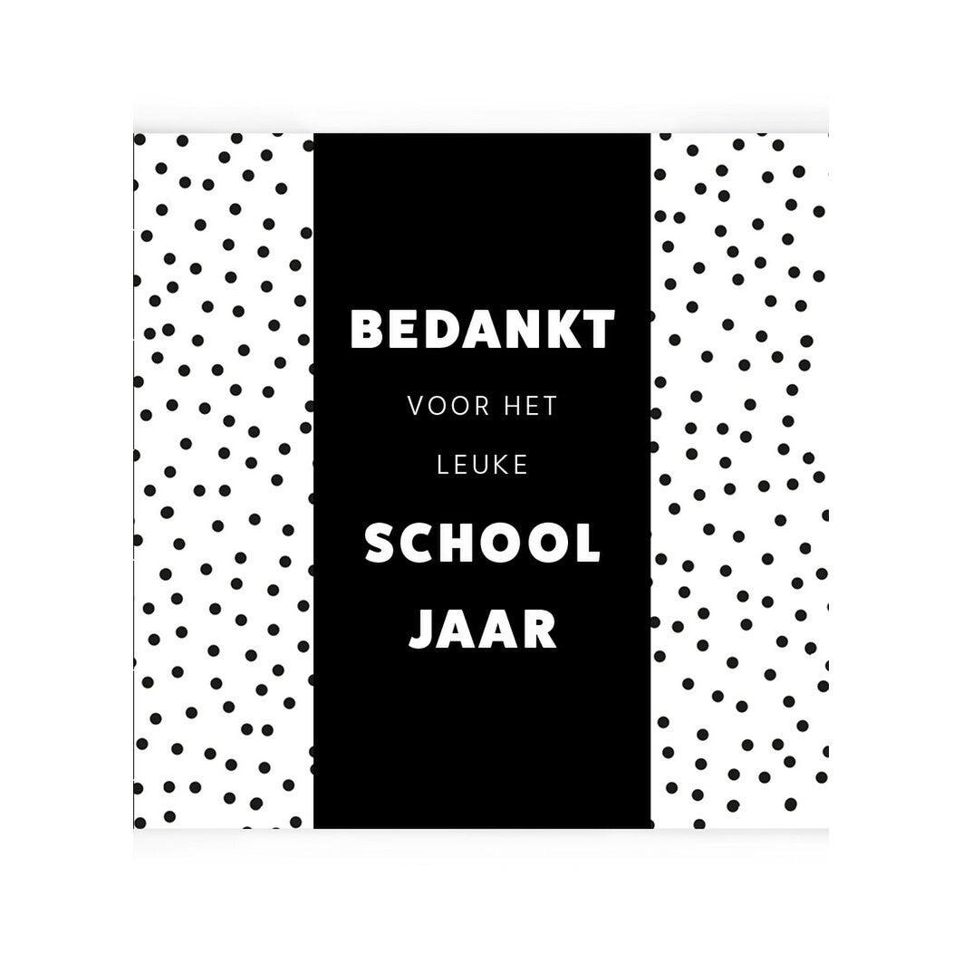 Chocoladewens 'Bedankt voor het leuke schooljaar'