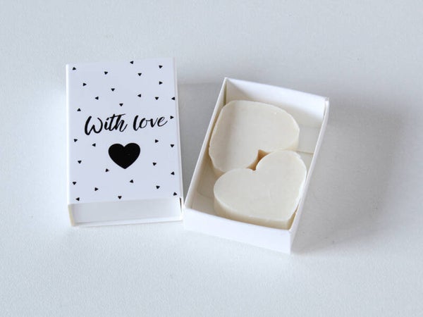 Doosje met zeepjes "with love"