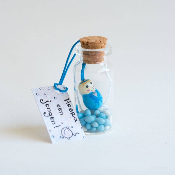 Geluksflesje 'Hoera een Jongen'