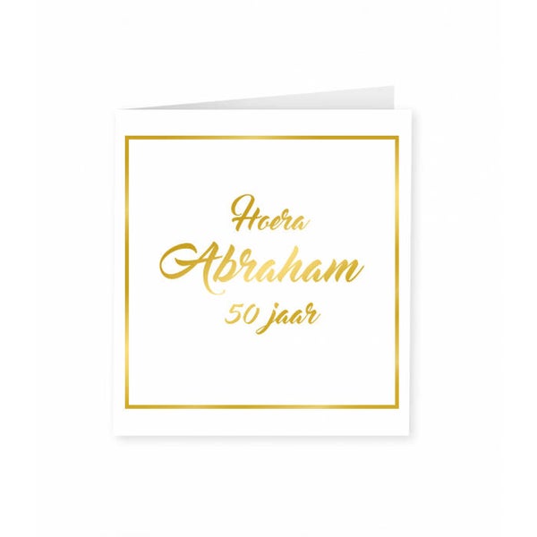 Wenskaart Hoera Abraham 50jaar
