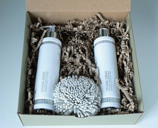 Minibox Vivian Gray White Chrystels