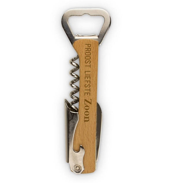 Kurkentrekker/opener 'Proost liefste Zoon'