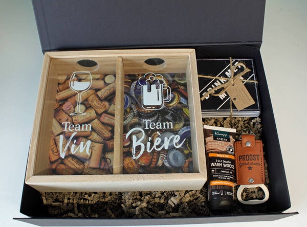 Giftbox Team Vin/Biere