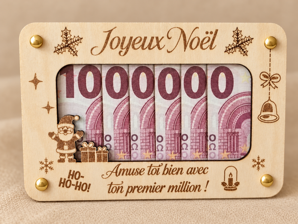 Carte porte billets Noël 🎅