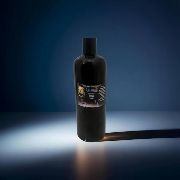 GEL D'OUCHE NOIR ECLAIRECISSANT 500ML - Formule Antitaches & Rajeunissante pour Peau Uniforme - Nettoie Masques & Élimine Taches - Produit Visage