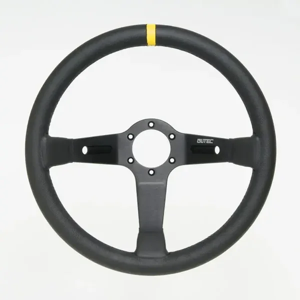 LTEC 3-Spoke  90mm Dish 35cm Steering Wheel Black Leather