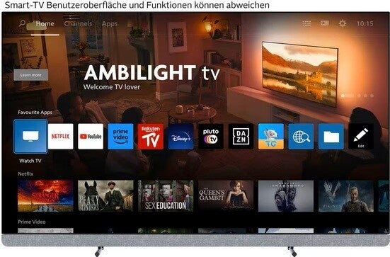 PHILIPS 65OLED910/12 OLED+ Ambilight TV (Flat, 65 Zoll / 164 cm, UHD 4K, SMART TV