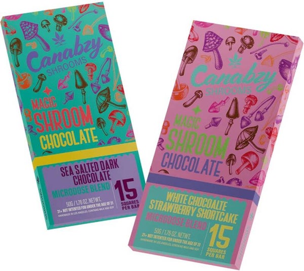 CANABZY MAGIC SHROOM MICRODOSE 50GM MUSHROOM CHOCOLATE BAR 5CT/ BOX