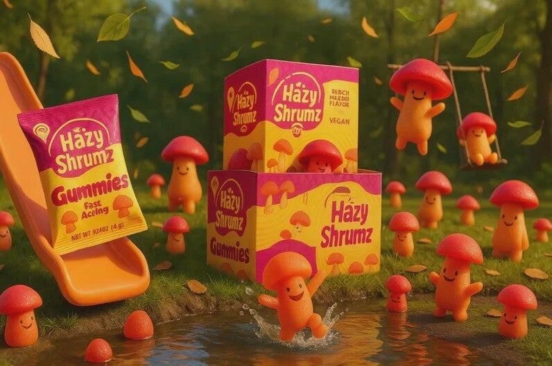 HAZY SHRUMZ MUSHROOM MIXED FLAVORS 2PK GUMMIES 50CT/ BOX