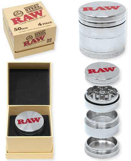 RAW STAINLESS STEEL SHREDDER 50MM 4PC GRINDER