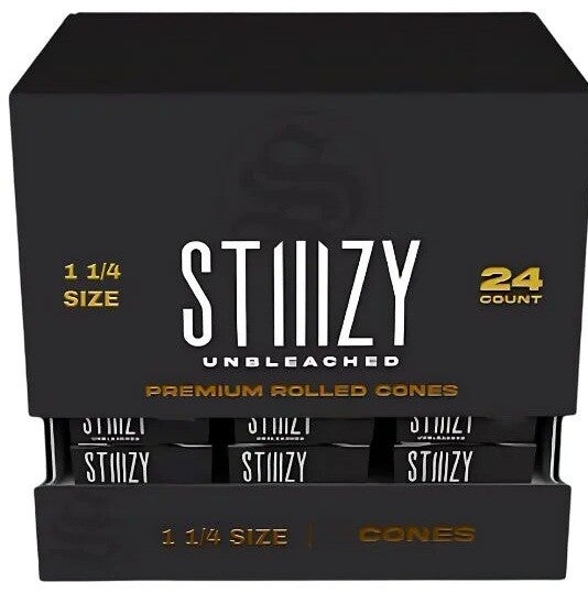 STIIIZY PREMIUM 1-1/4 SIZE ROLLED CONES 6PK 24CT/ BOX