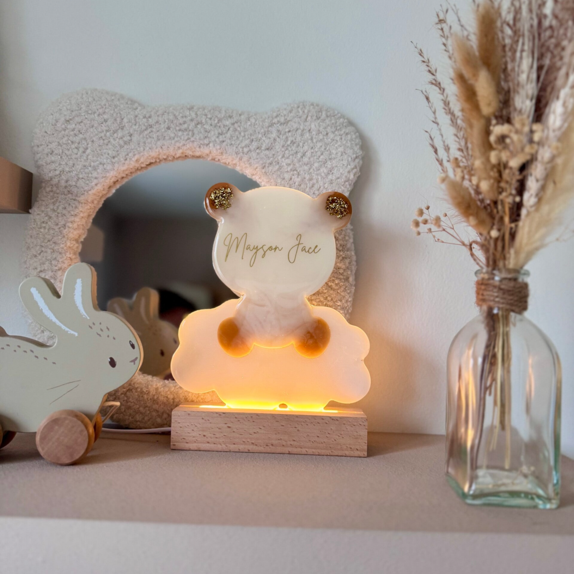 Beer op wolkje - nachtlampje