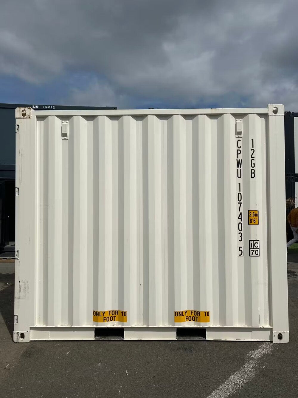 10-Fuß-Seecontainer – Weiß
