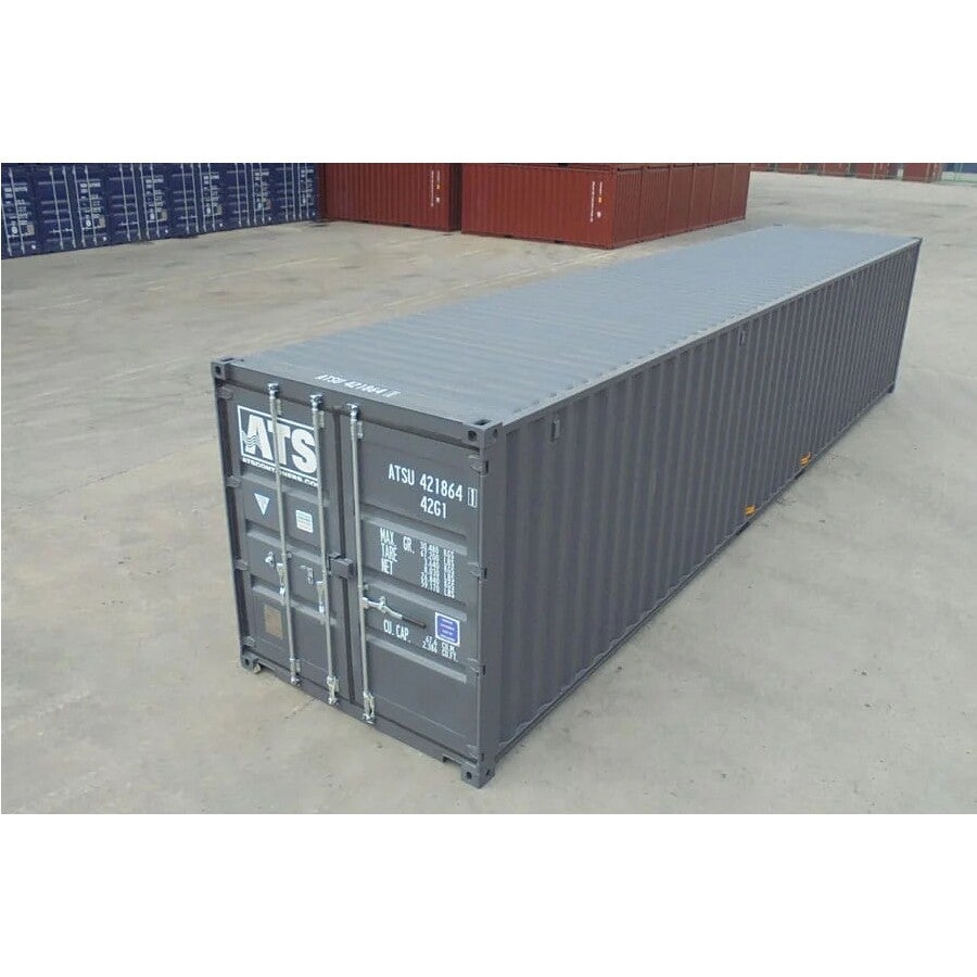 40-Fuß-Seecontainer – Grau