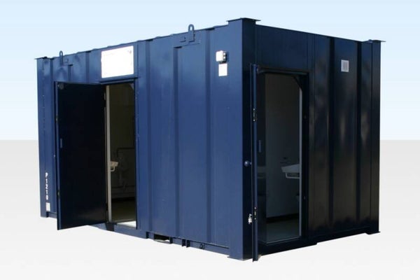 3+1 Stahl-Toilettenkabine 16Ft x 9Ft