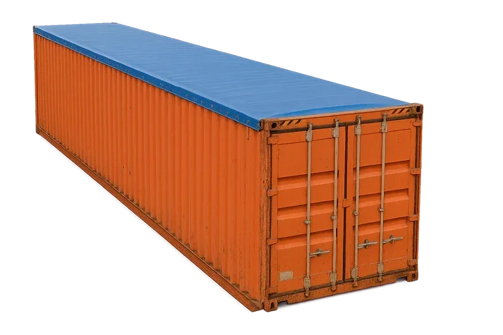 Gebrauchter 40-Fuß-High-Cube-Container mit offenem Deckel