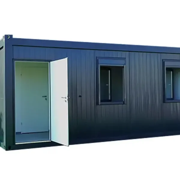 Isolierter Container 6 x 3 m mit Sanitäranlagen und Küche