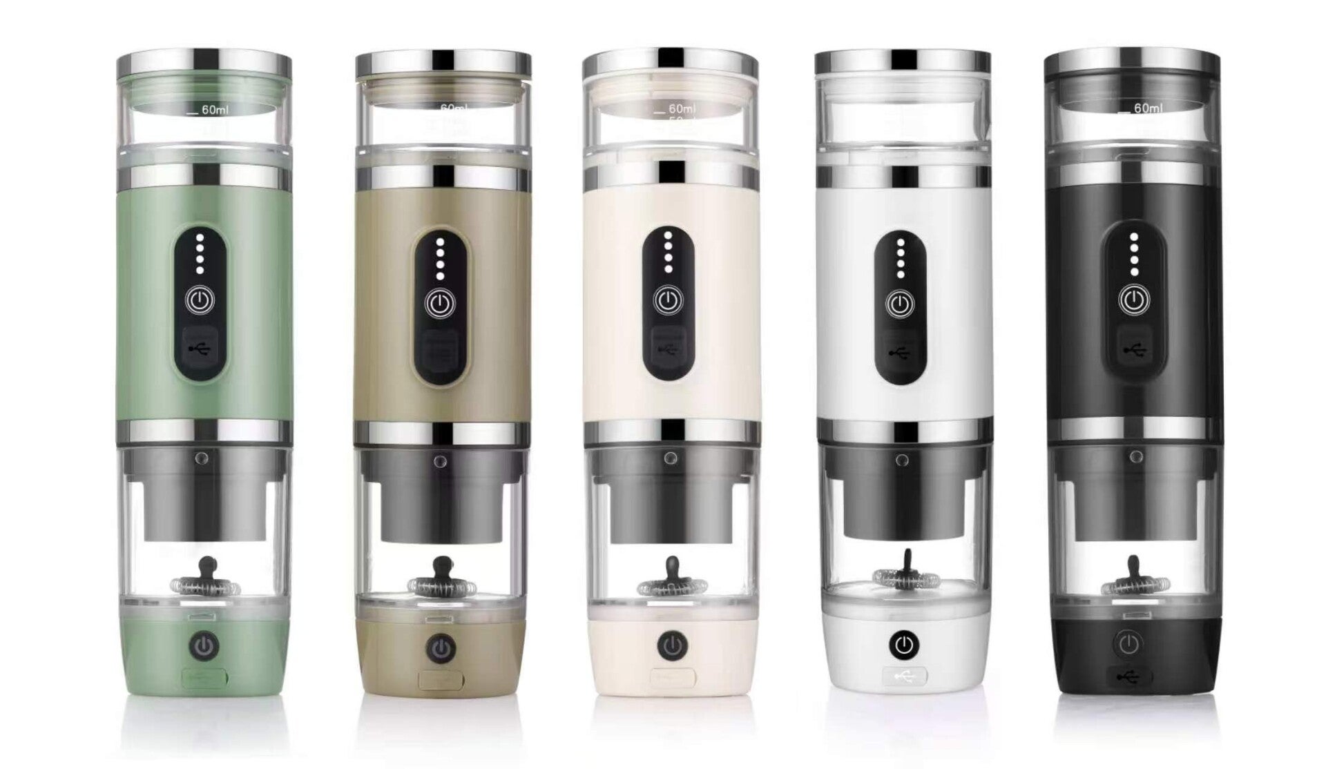 Draagbare koffiemachine met melkschuimer