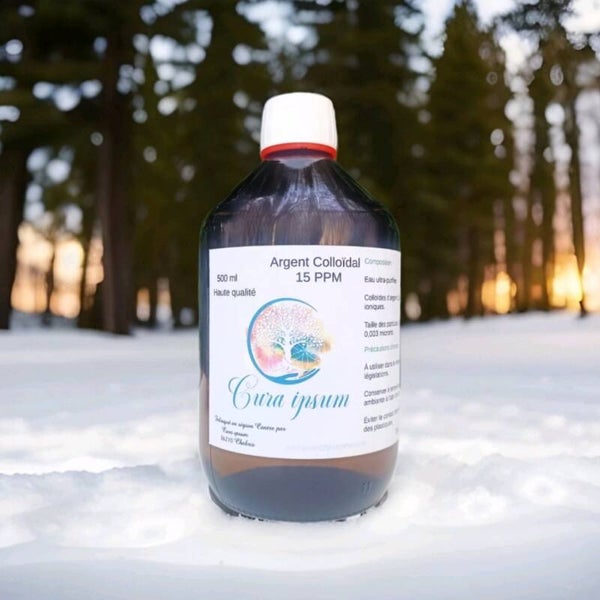 1 Litre - Argent colloidal 15ppm - Haute qualité - Cura ipsum