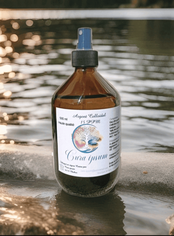 Argent colloidal 15ppm - Spray 500 ml - Haute qualité - Cura ipsum