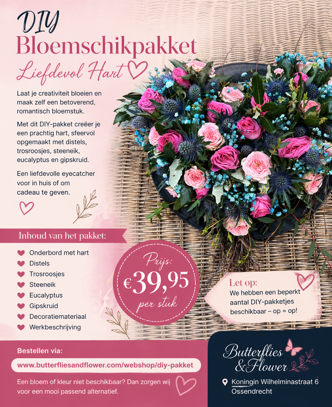 DIY Bloemschikpakket – Liefdevol Hart