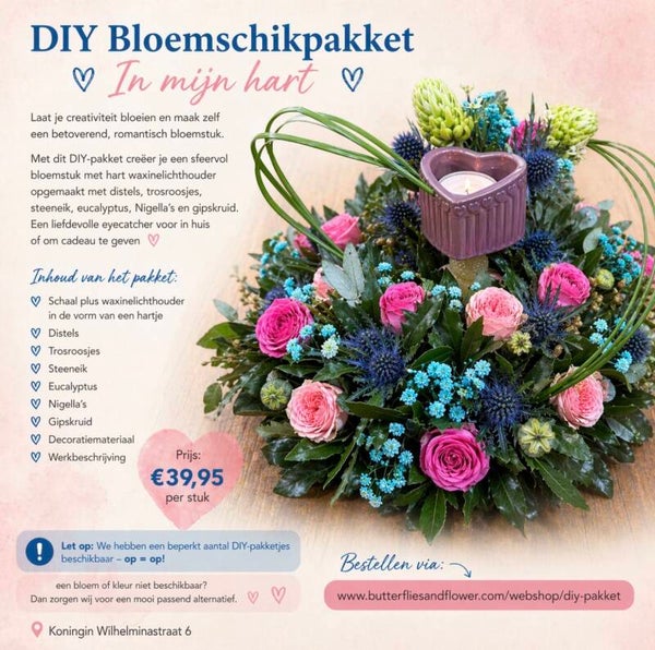 DIY Bloemschikpakket – In mijn Hart