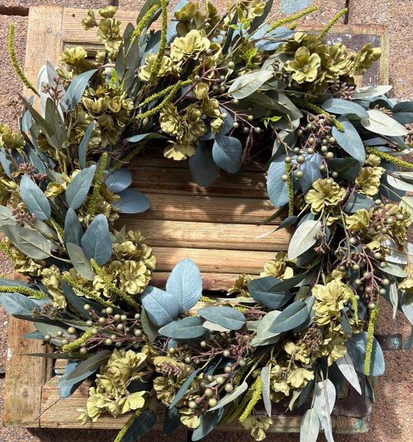 Mooie naturel Eucalyptus krans 55cm doorsnee