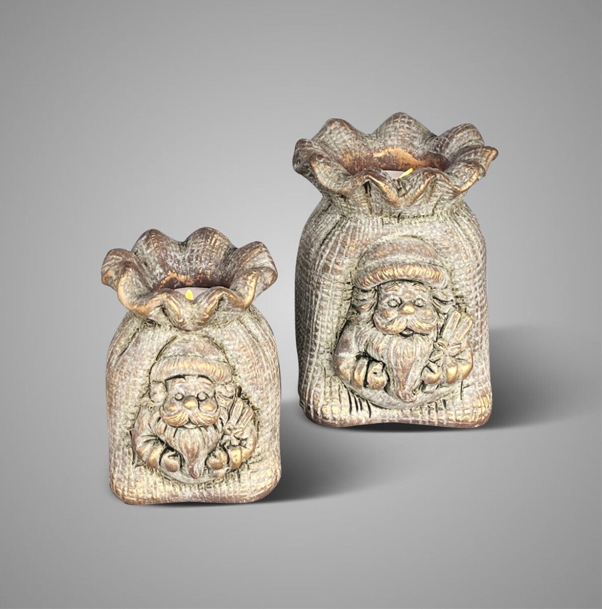 Set van 2 BRYNXZ Tealightcups Bagsac Santa Claus Jewel