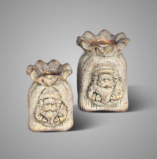 Set van 2 BRYNXZ Tealightcups Bagsac Santa Claus Jewel