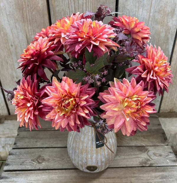 Dahlia boeket Zalm Bordeaux
