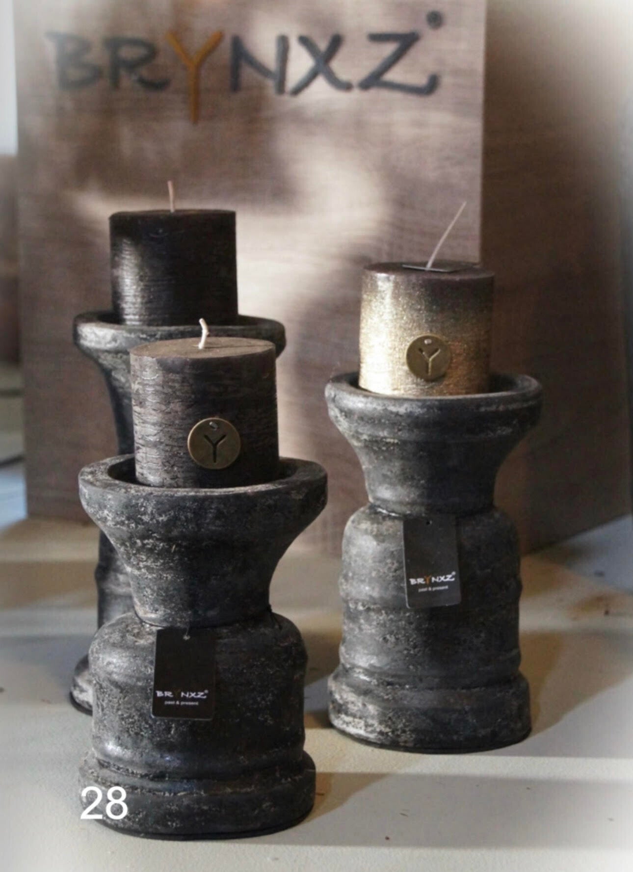 Brynxz Candleholder Classic Basalt maat S