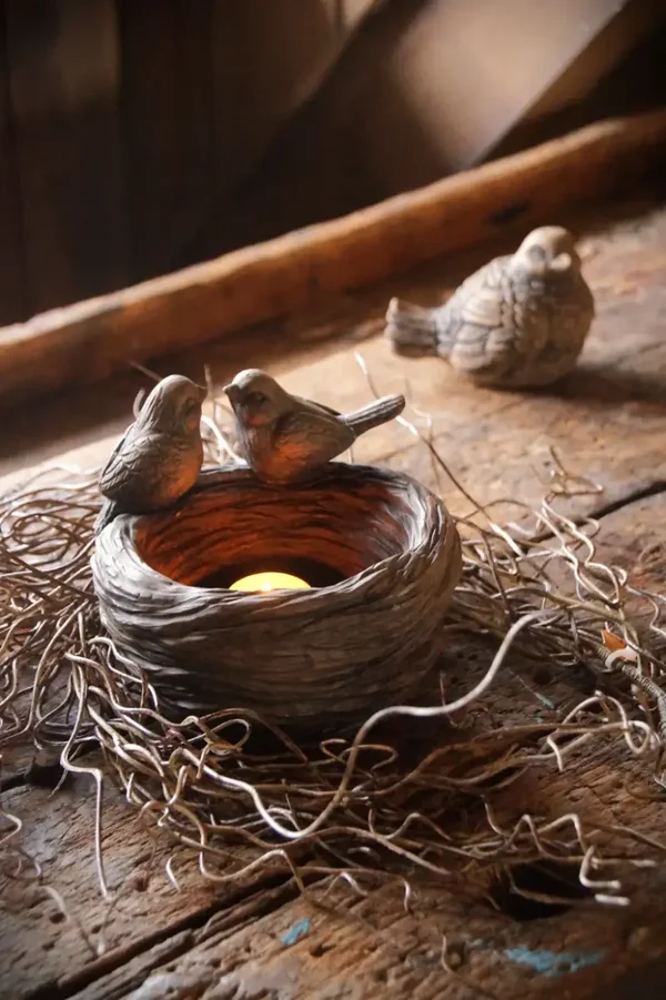 Brynxz Two Birds on a Nest Majestic Brown