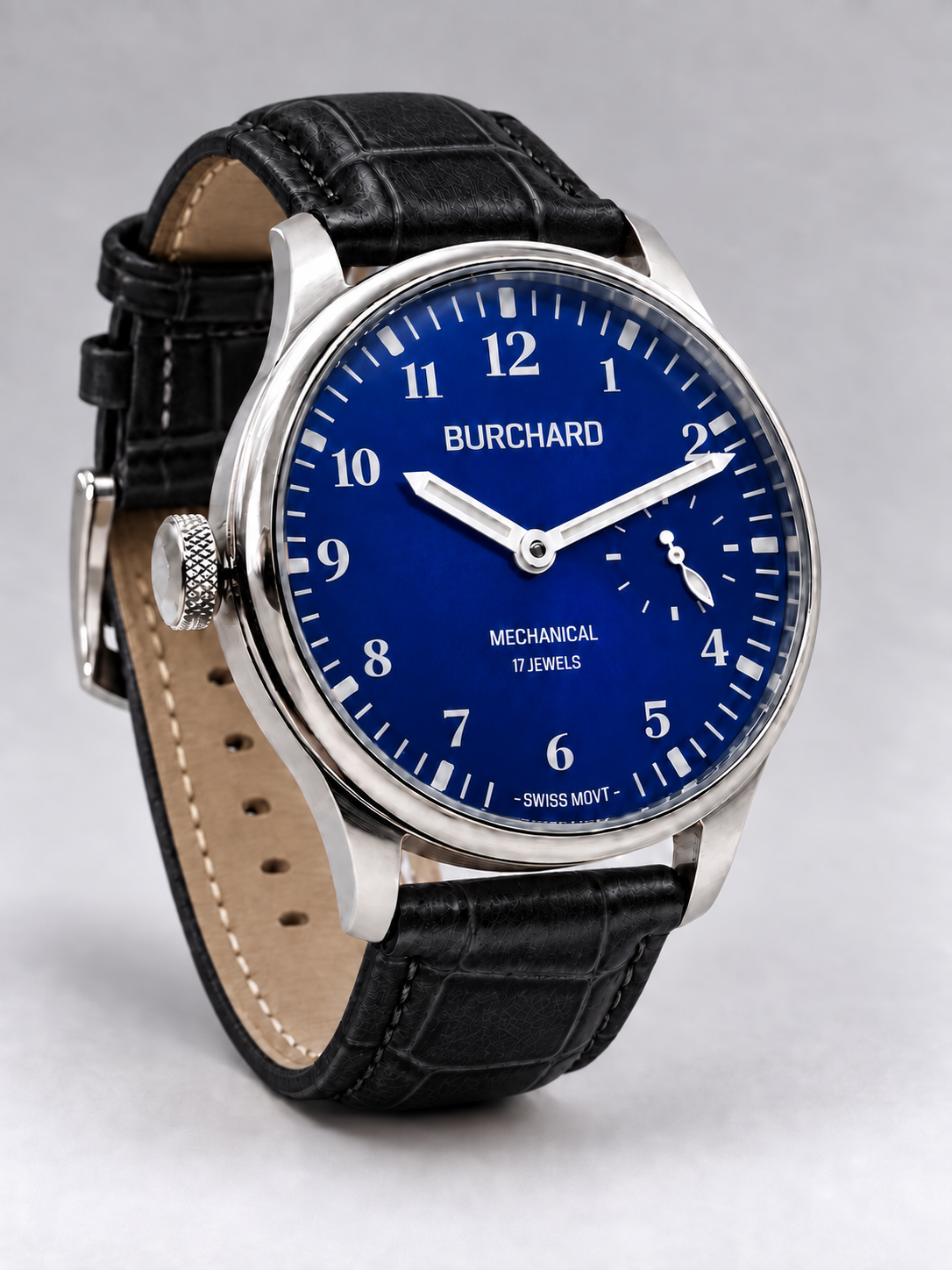 Burchard Meridian Destro 40,6mm- donker blauwe wijzerplaat