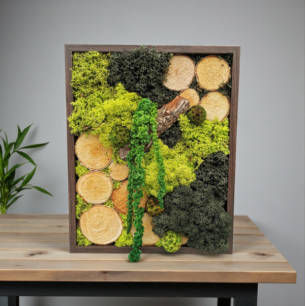 Évasion Nature – Cadre Végétal Mural Zen