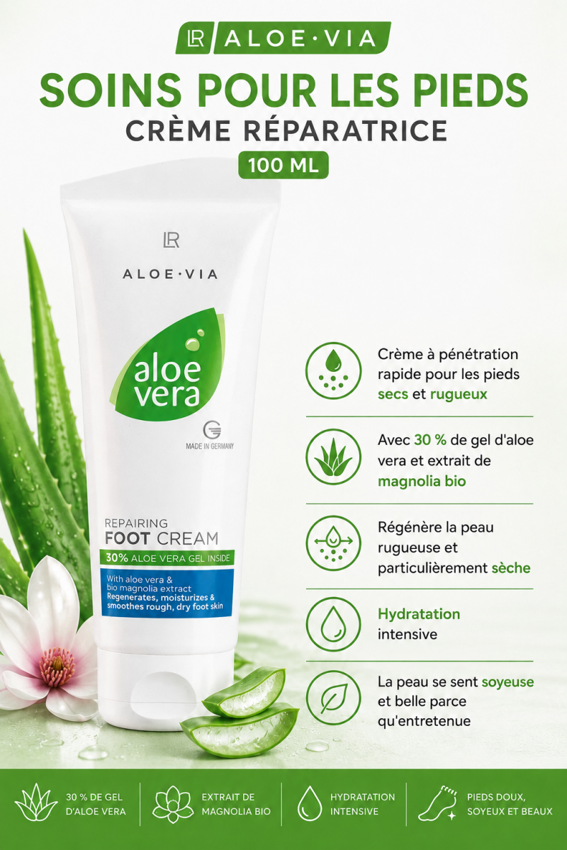 Crème pour les pieds aloe vera lr