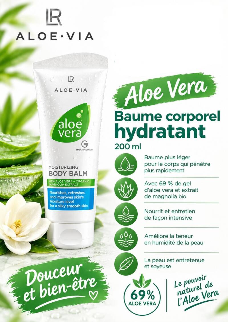 Baume corporel hydratant aloe vera lr