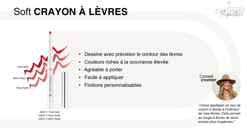 crayon lèvres lr