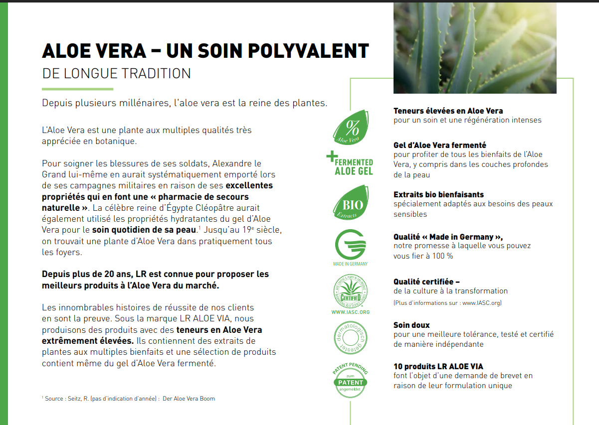 trousse soins aloe vera fermenté lr