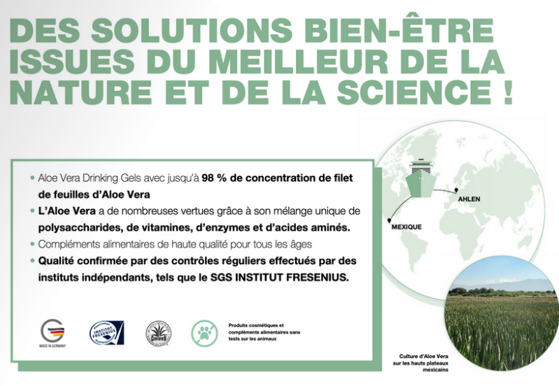 gel à boire aloe vera lr health beauty