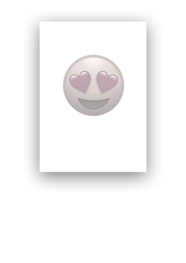 Kaart smoorverliefd emoji