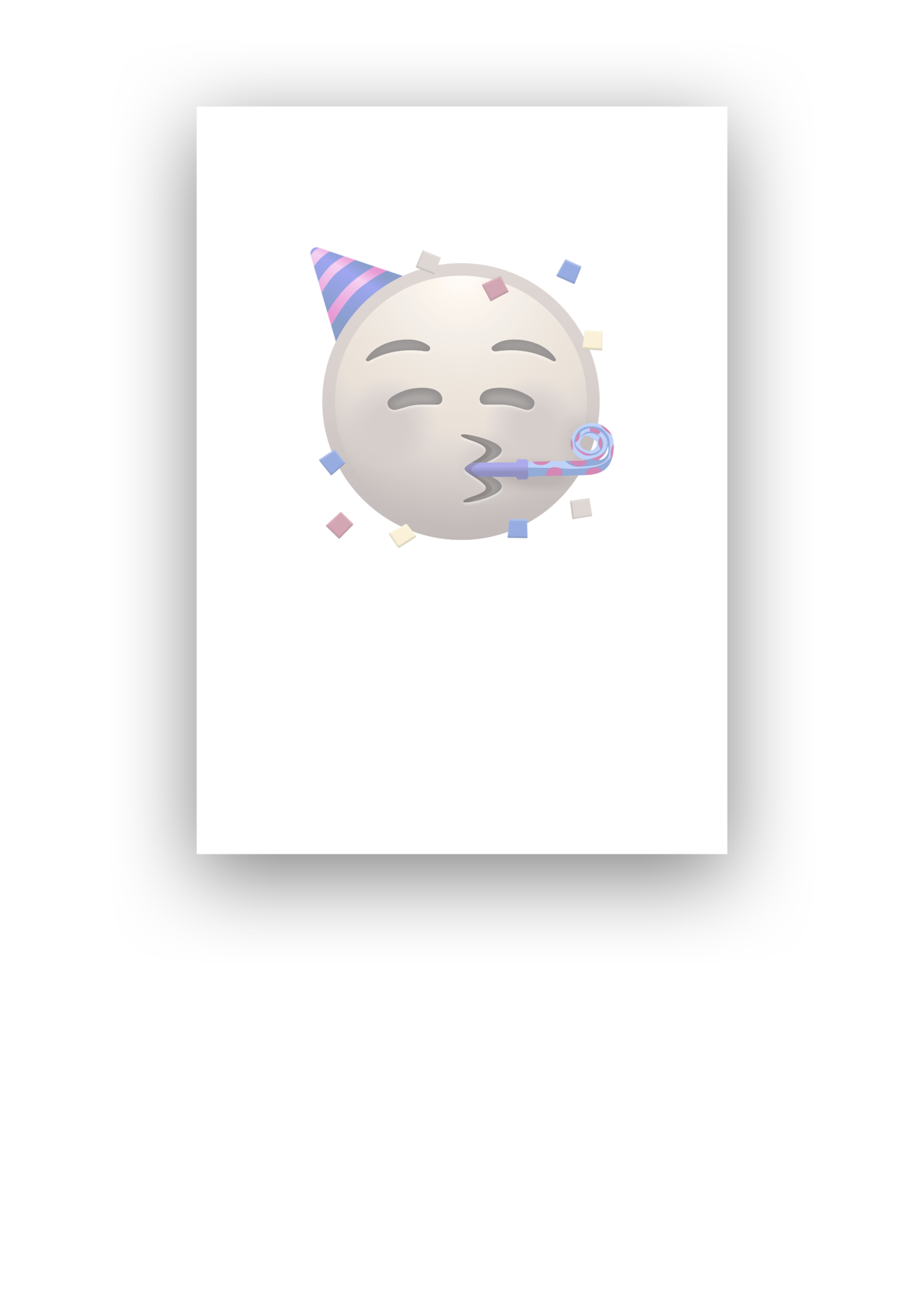 Kaart gefeliciteerd emoji
