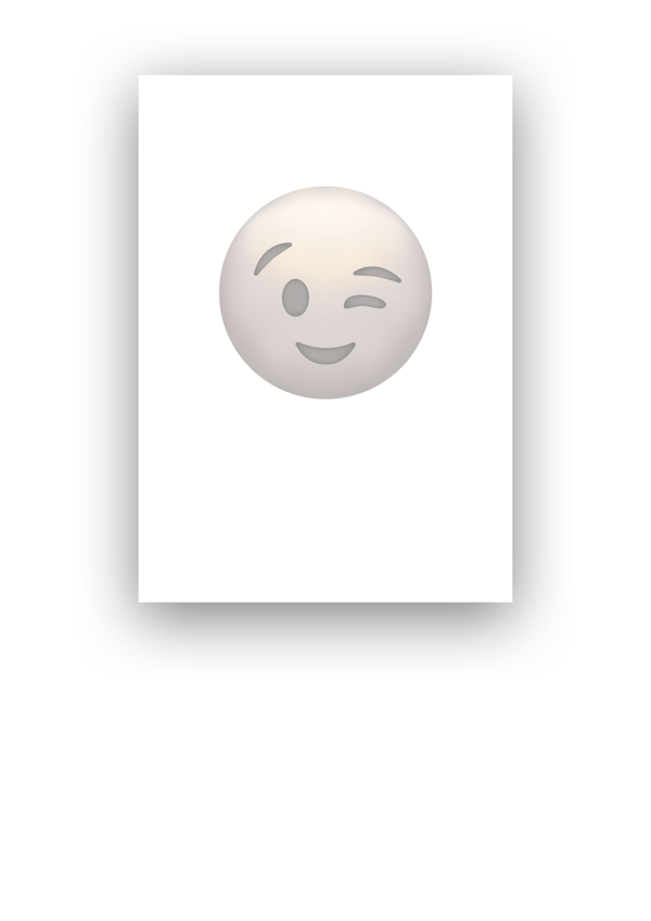 Kaart knipoog emoji