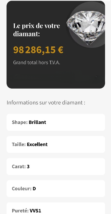 Diamant naturel 3 carats