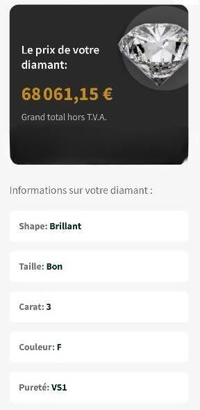 Diamant naturel 3 carats