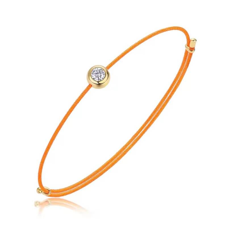 Bracelet diamant sur cordon