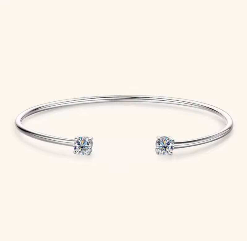 bracelet rigide deux diamants