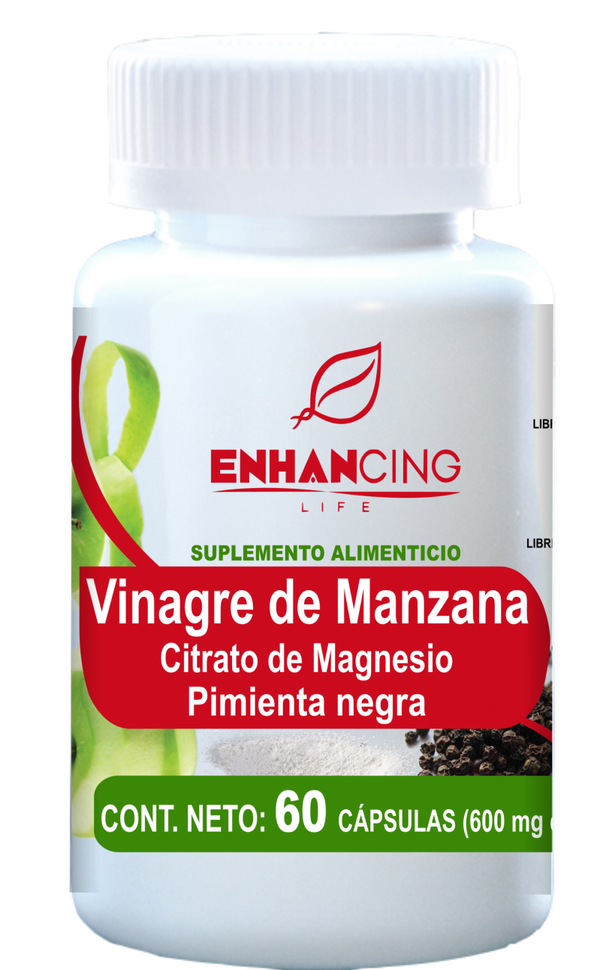 VINAGRE DE MANZANA, MAGNESIO Y PIMIENTA NEGRA