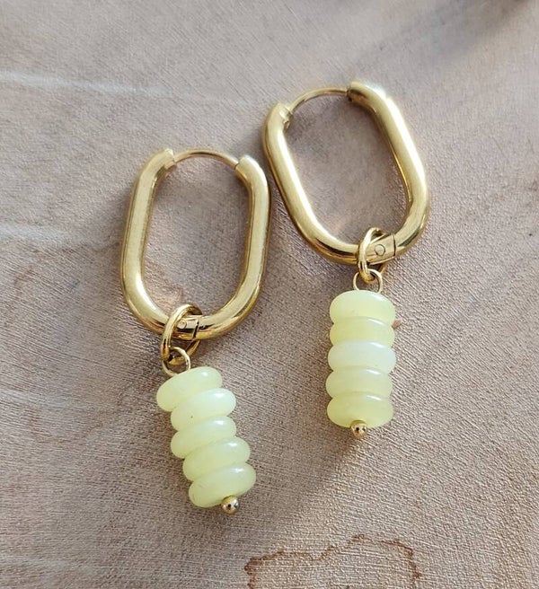 Boucles d’oreille perles rondelles