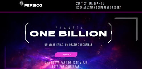 Inscripción web y sitio informativo evento One Billion Pepsico