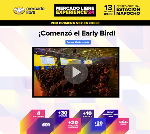 Landing page web Mercado Libre Experience